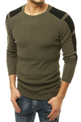 Khaki WX1610 pánský slip-on svetr