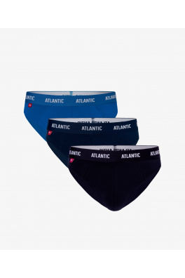 Pánské sportovní slipy ATLANTIC 3-PACK - tyrkysová, tmavě modrá, tmavě modrá