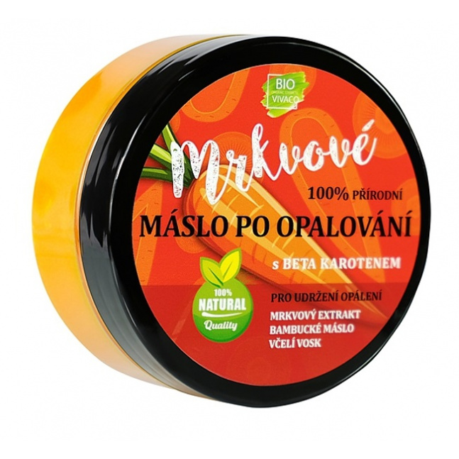 VIVACO 100% Přírodní máslo po opalování s mrkvovým extraktem 150ml