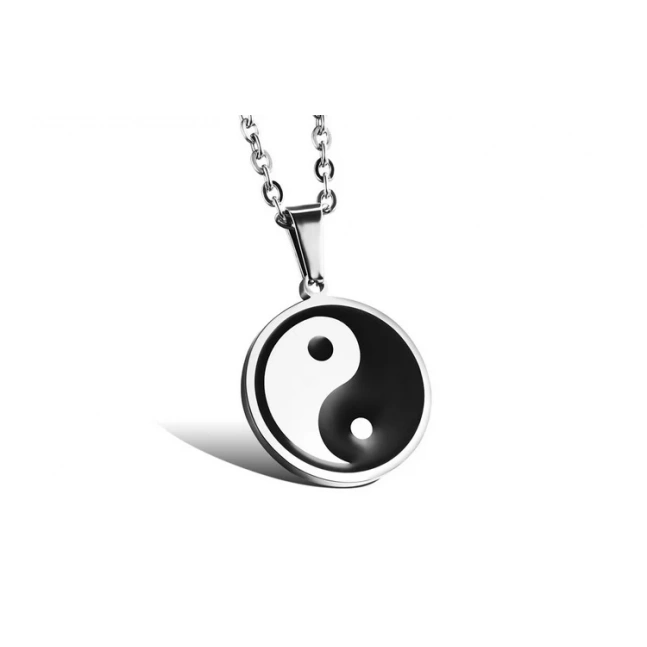 Mužský přívěsek z chirurgické oceli - Ying Yang