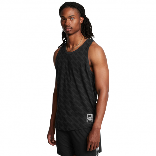 UA RUN ANYWHERE SINGLET-BLK