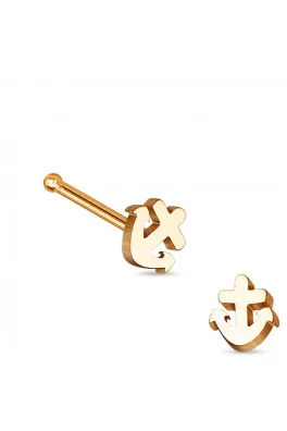 Piercing do nosu - kotvička rose